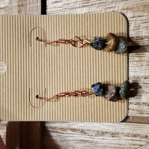 Handmade Jewelry - Semi precious stone handmade earrings. Hypoallergenic nickel free.